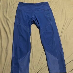 Blue Capri Workout Pants